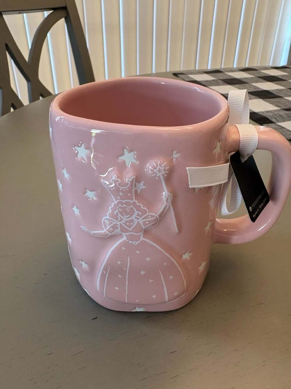 Rae Dunn Wizard of Oz Glinda the Good Witch Pink Ceramic Coffee Mug - Picture 3 of 5